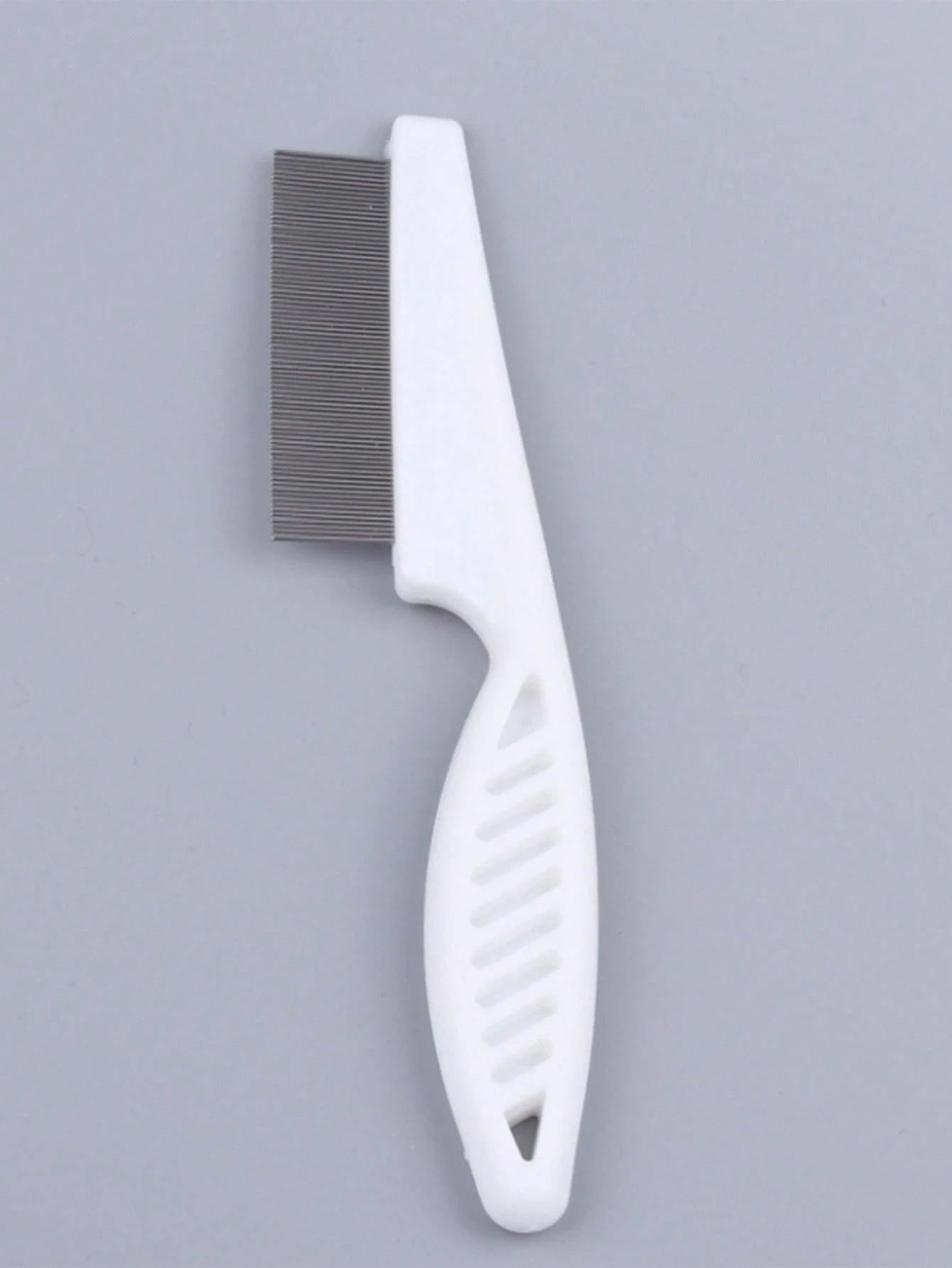 1PC 2-in-1 Pet Hair & Tear Stain Remover Brush, Stainless Steel Dog & Cat Flea Comb, Grooming Tool for Removing Matted Fur, Loose Hair, Tear Stains & Fleas, Gentle Pet Coat Care Accessory