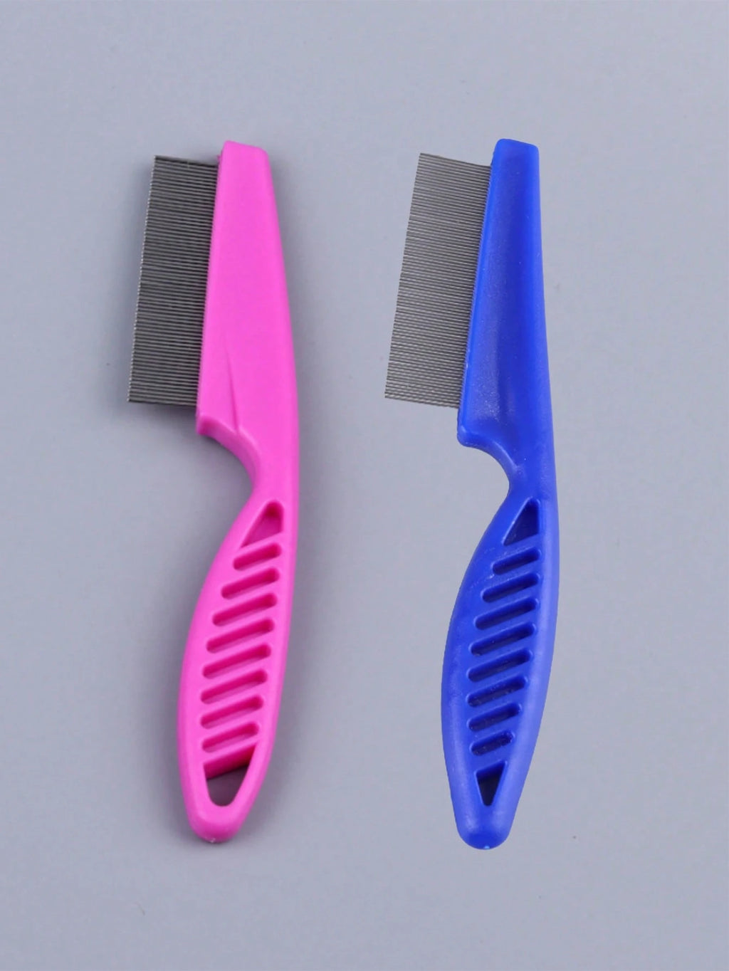 1PC 2-in-1 Pet Hair & Tear Stain Remover Brush, Stainless Steel Dog & Cat Flea Comb, Grooming Tool for Removing Matted Fur, Loose Hair, Tear Stains & Fleas, Gentle Pet Coat Care Accessory