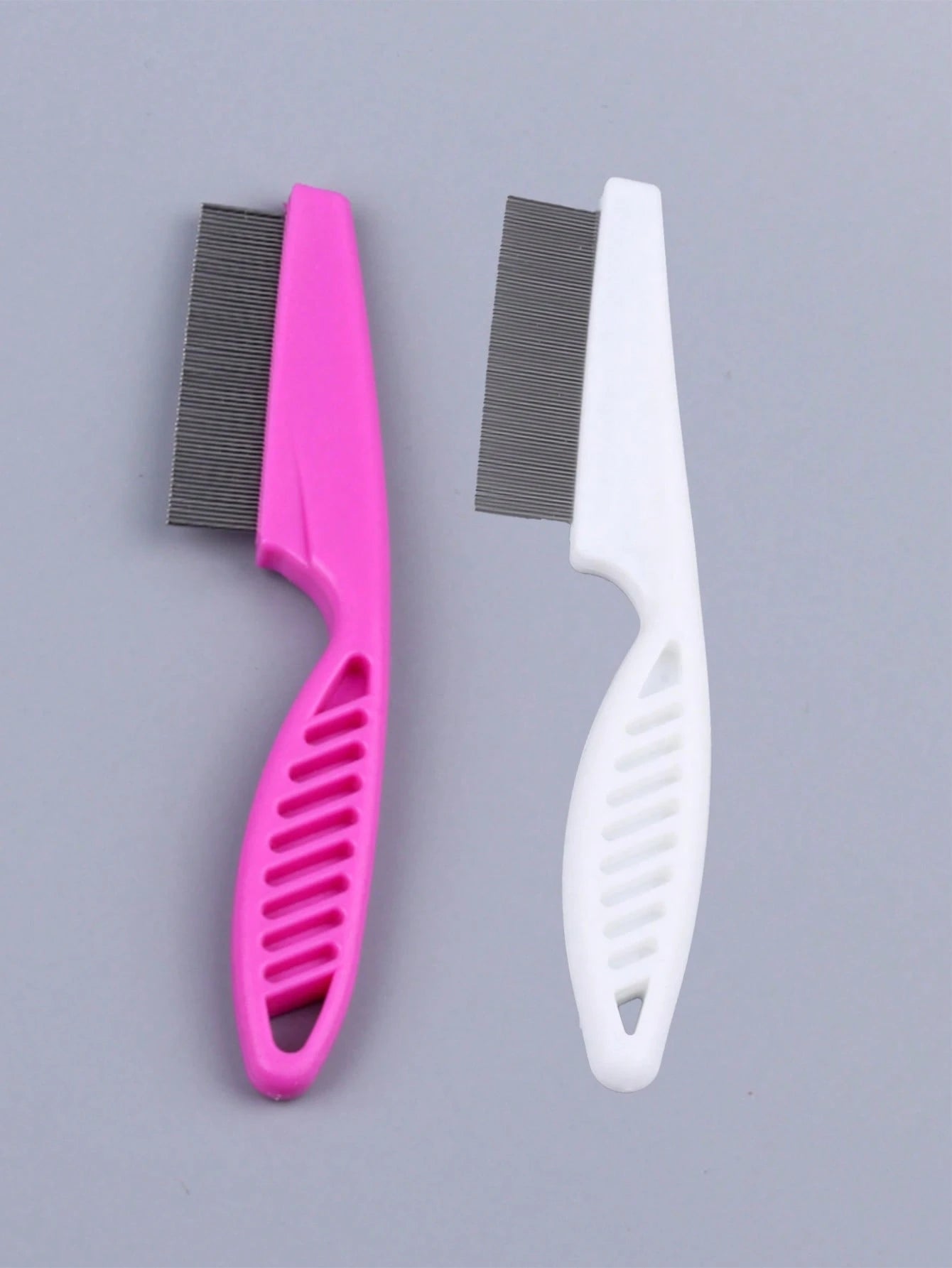 1PC 2-in-1 Pet Hair & Tear Stain Remover Brush, Stainless Steel Dog & Cat Flea Comb, Grooming Tool for Removing Matted Fur, Loose Hair, Tear Stains & Fleas, Gentle Pet Coat Care Accessory