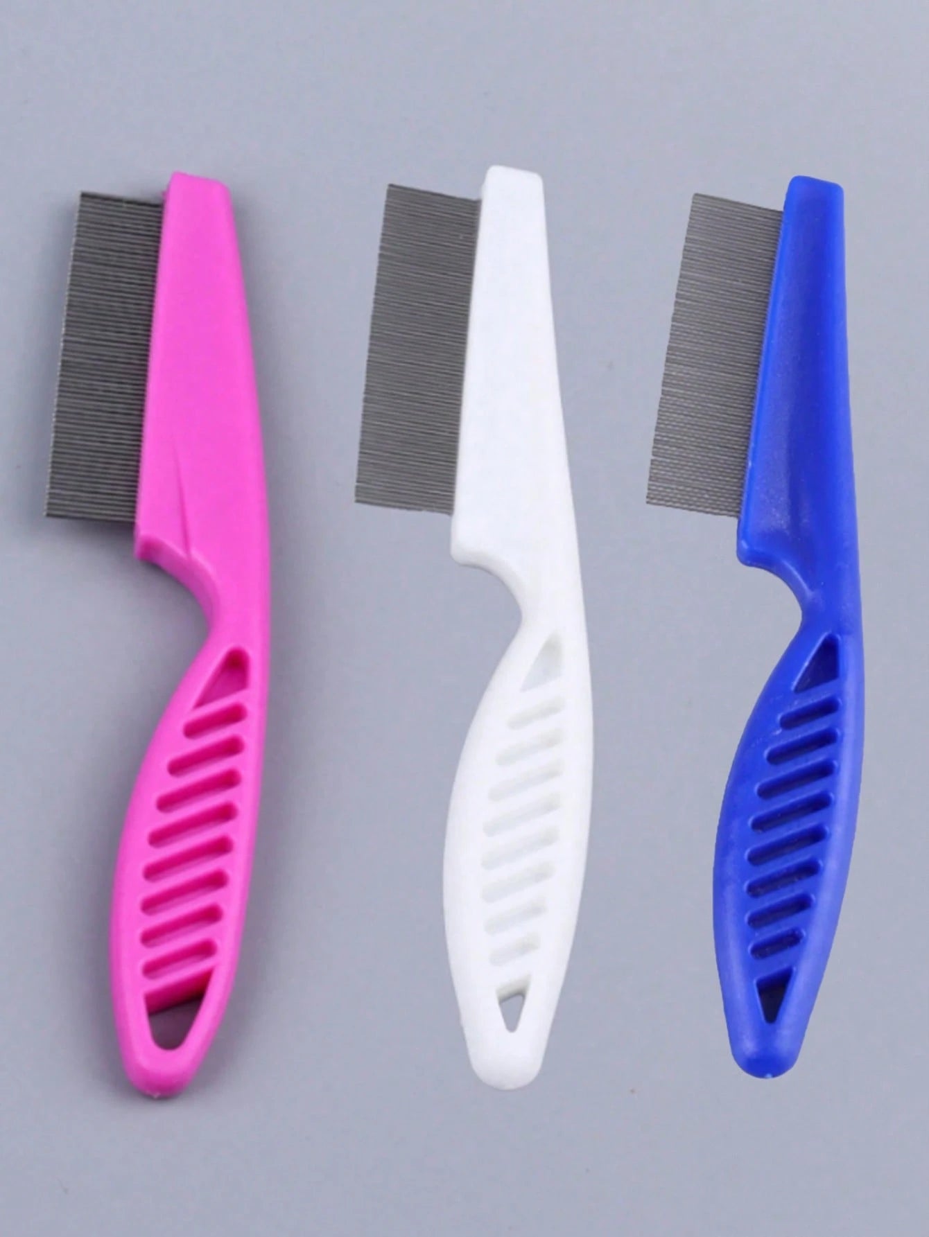 1PC 2-in-1 Pet Hair & Tear Stain Remover Brush, Stainless Steel Dog & Cat Flea Comb, Grooming Tool for Removing Matted Fur, Loose Hair, Tear Stains & Fleas, Gentle Pet Coat Care Accessory