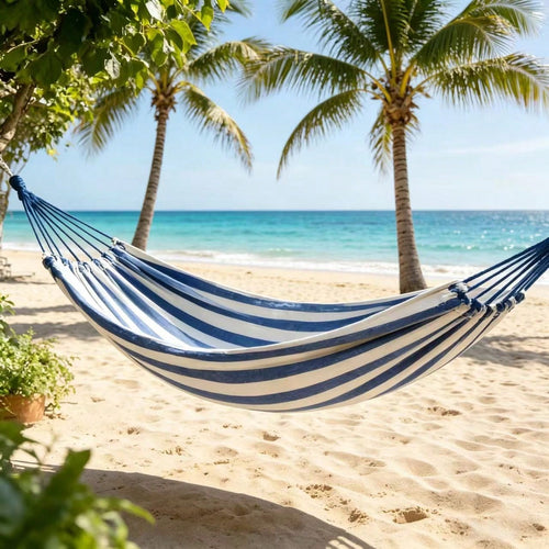 1PC Double Bohemian Tassel Style Hammock with Tassels, Heavy-Duty Weight-Bearing Design, Soft Comfortable Fabric, Ergonomic Support, Thickened Suspension Ropes & Storage Bag, Portable Garden, Beach, Camping & Glamping Hammock