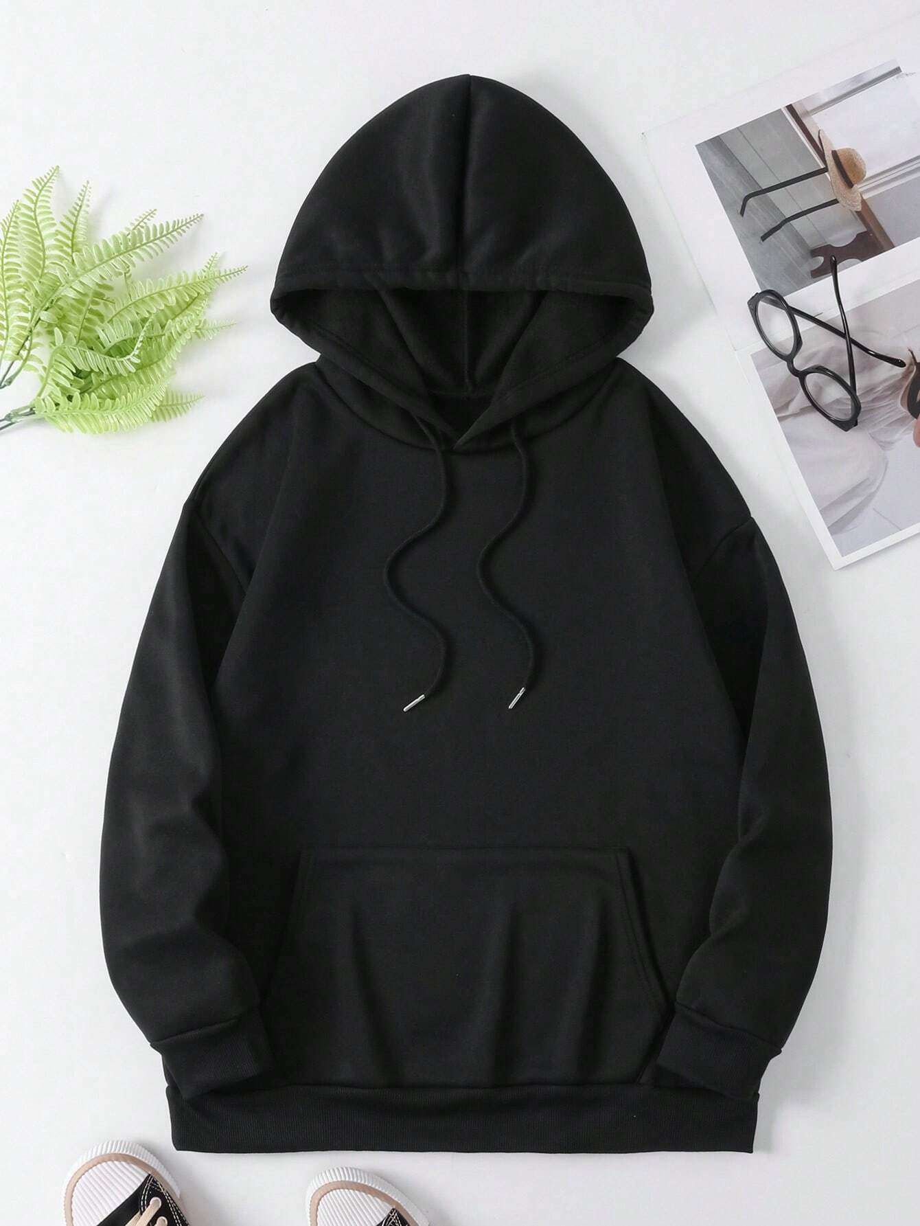 Women’s Virgin Mary Print Hoodie – Casual Fleece Drawstring Loose Fit Sweatshirt with Pocket