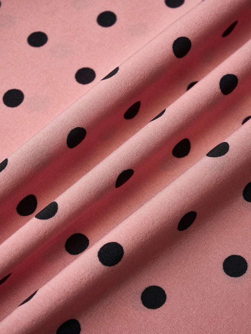 Clasi Polka Dot Printed Belted Casual Dress For Women Maxi Women Outfit