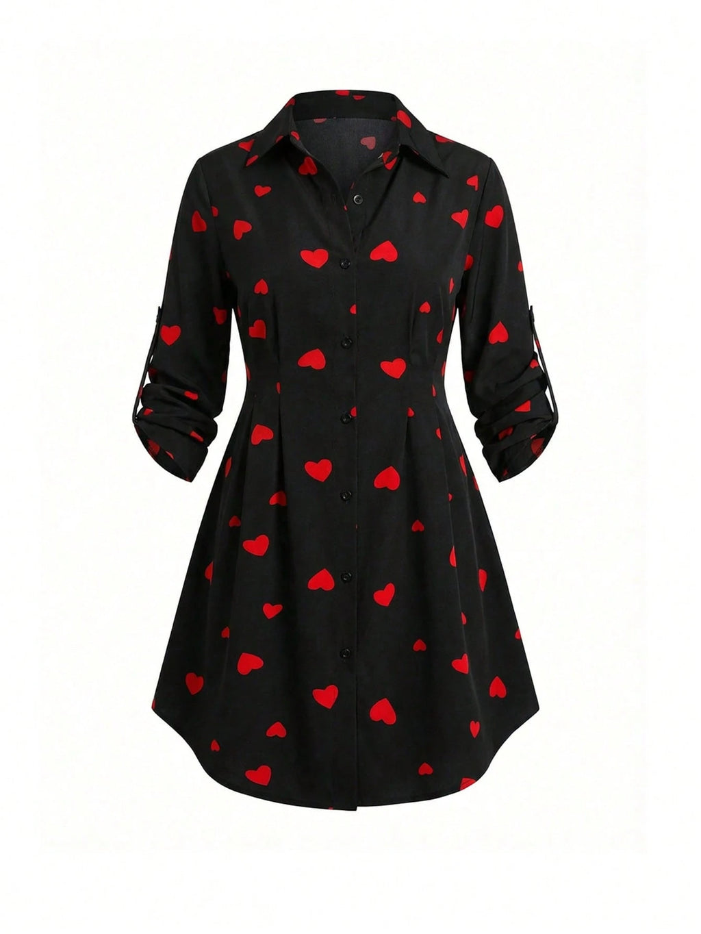 ✨  Clasi Women’s Floral Print A-Line Shirt Dress – Elegant French Style