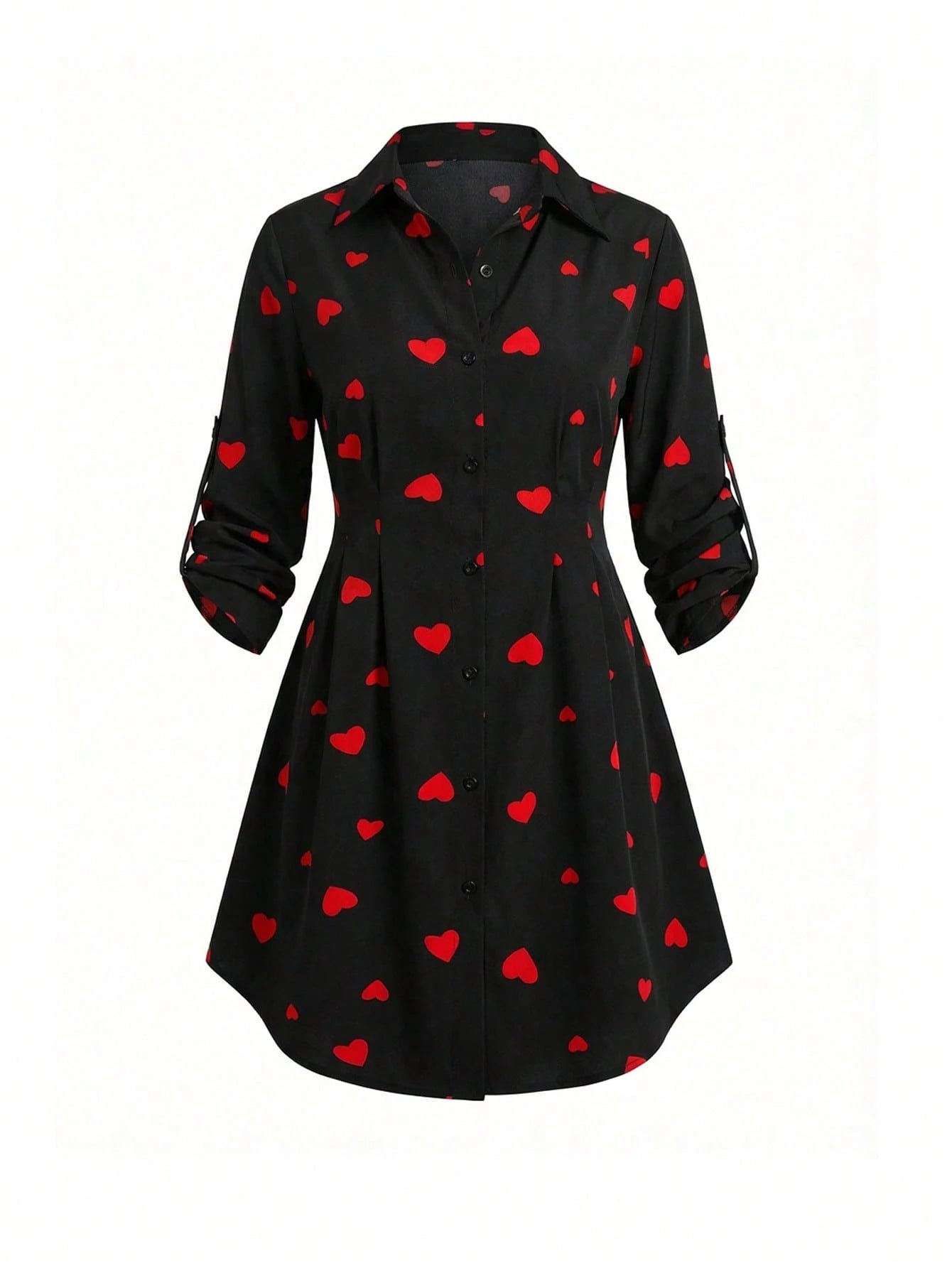✨  Clasi Women’s Floral Print A-Line Shirt Dress – Elegant French Style