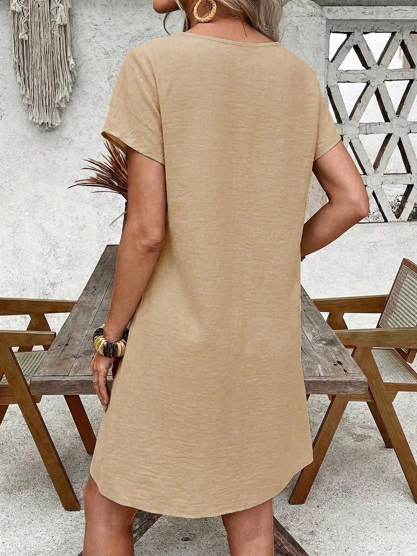 EMERY ROSE Casual Minimalist Floral Print Vacation Mini Dress For Women,Casual Chic Dress For Woman French Style Dress Short Sleeve Summer Dress Elegant Dress