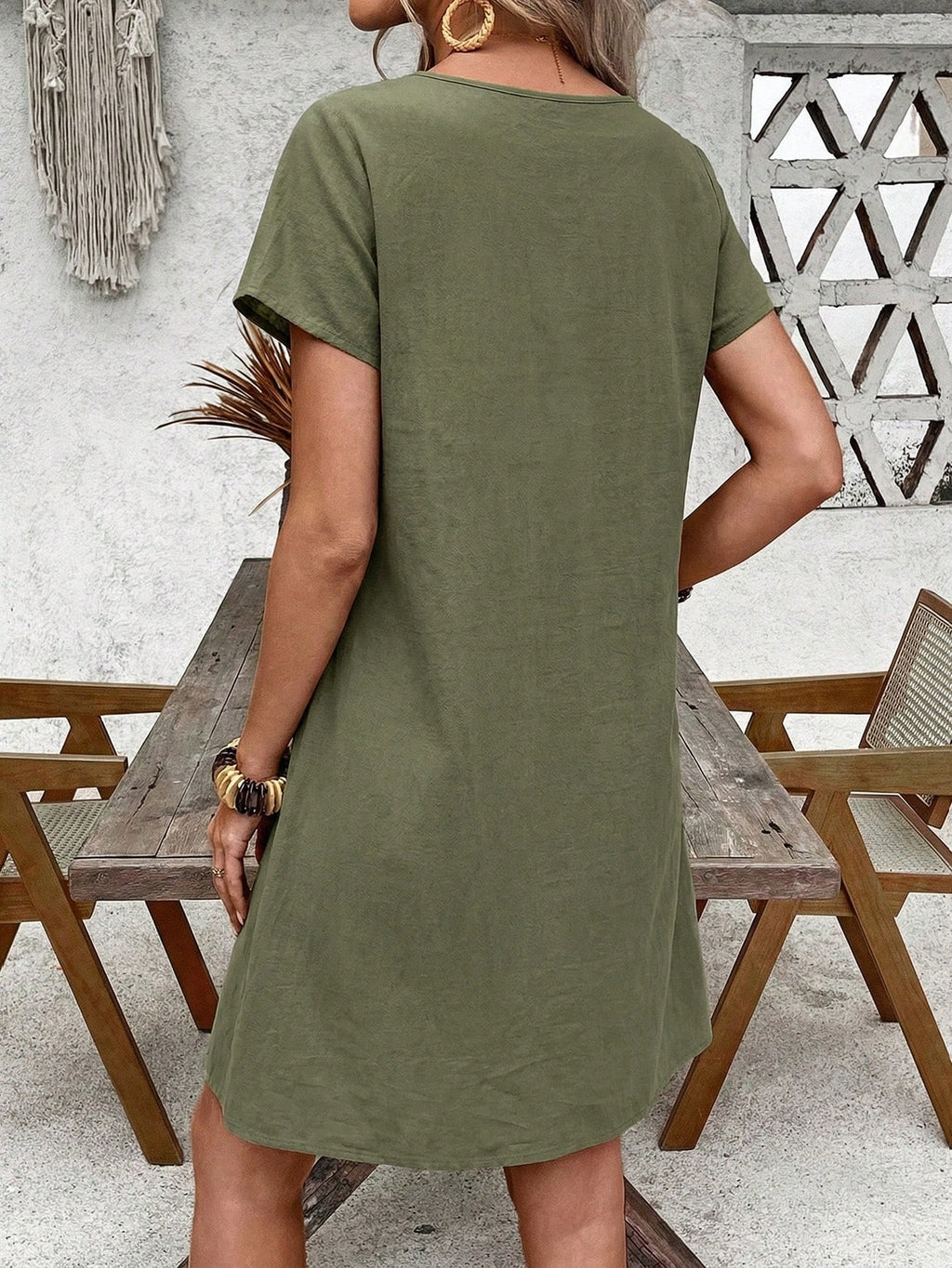 EMERY ROSE Casual Minimalist Floral Print Vacation Mini Dress For Women,Casual Chic Dress For Woman French Style Dress Short Sleeve Summer Dress Elegant Dress