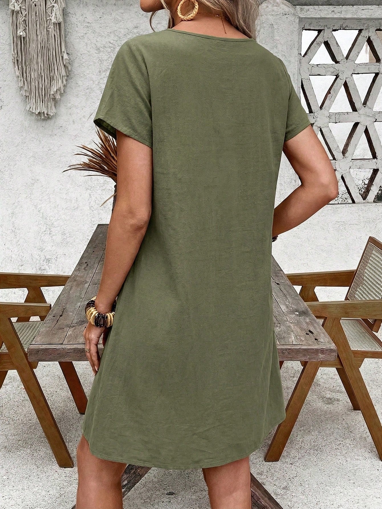 EMERY ROSE Casual Minimalist Floral Print Vacation Mini Dress For Women,Casual Chic Dress For Woman French Style Dress Short Sleeve Summer Dress Elegant Dress