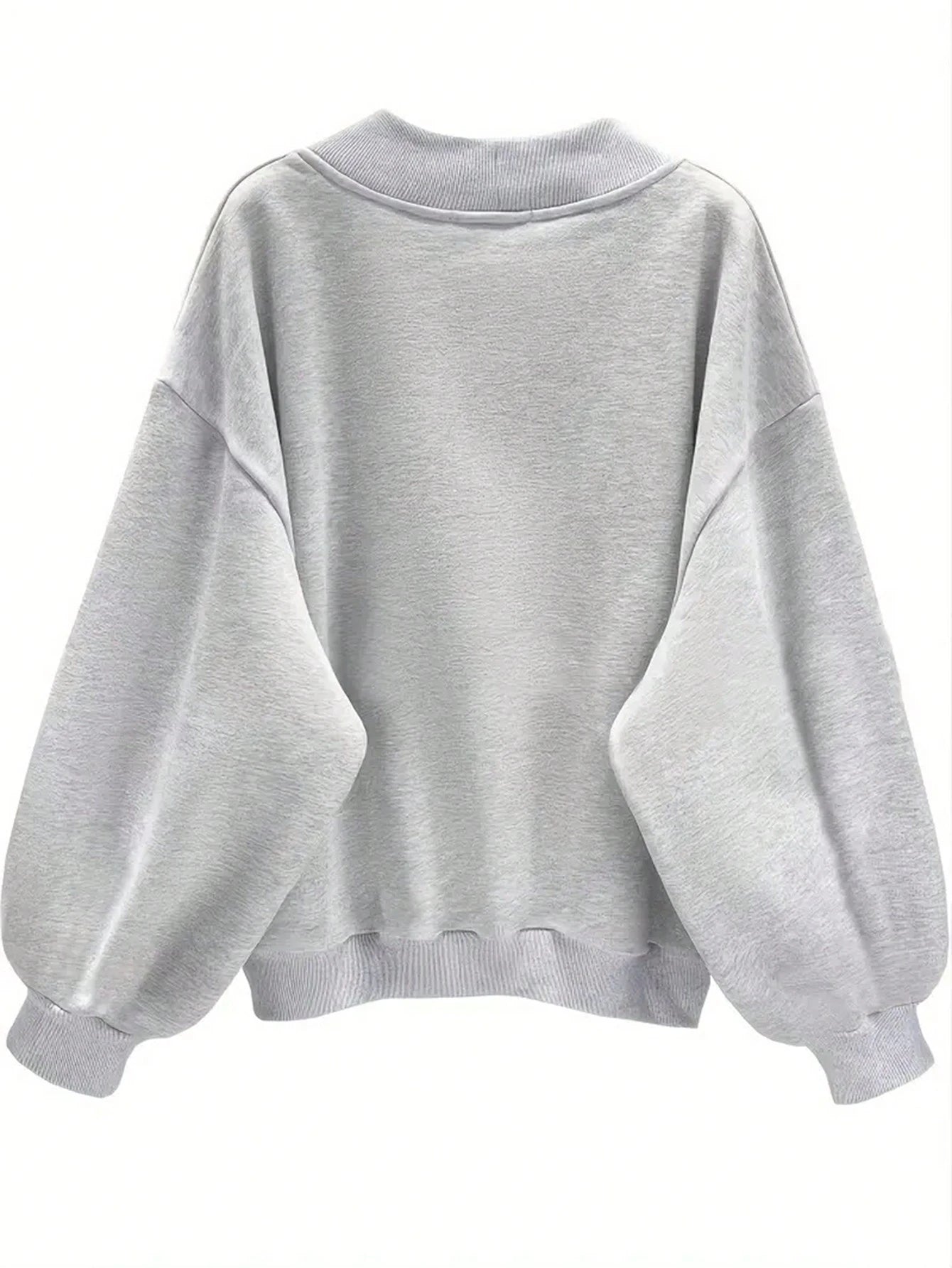Women’s Letter Graphic Sweatshirt – Drop Shoulder Long Sleeve Casual Pullover Top