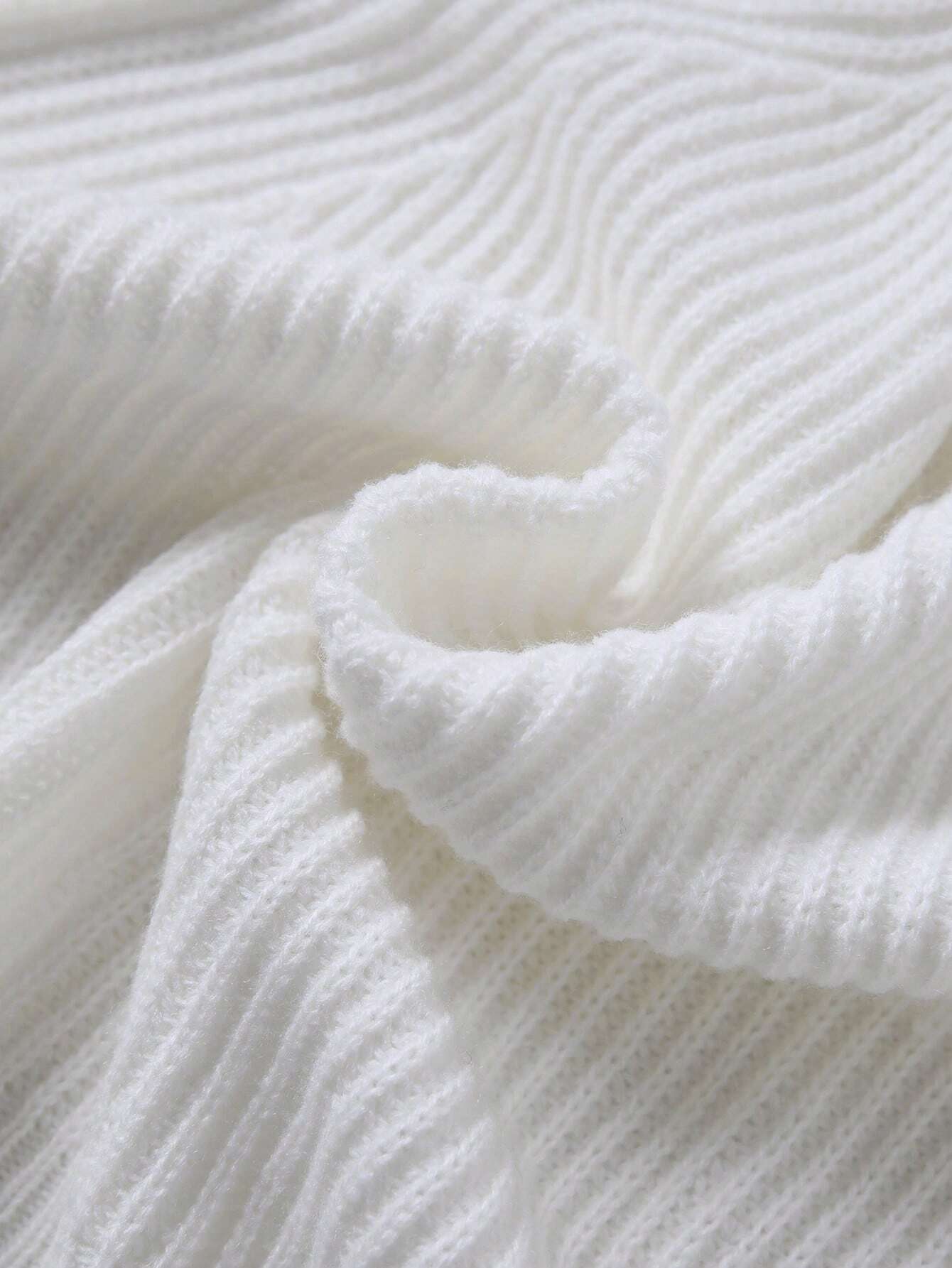 Plus Size Ribbed Knit Cardigan – Solid Color Casual Loose Fit Sweater for Women Autumn/Winter