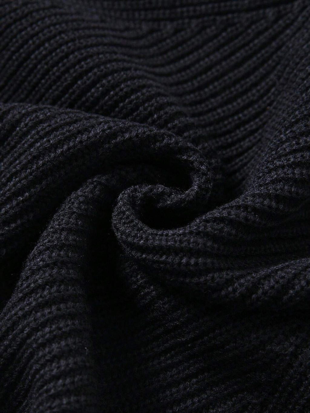Plus Size Ribbed Knit Cardigan – Solid Color Casual Loose Fit Sweater for Women Autumn/Winter