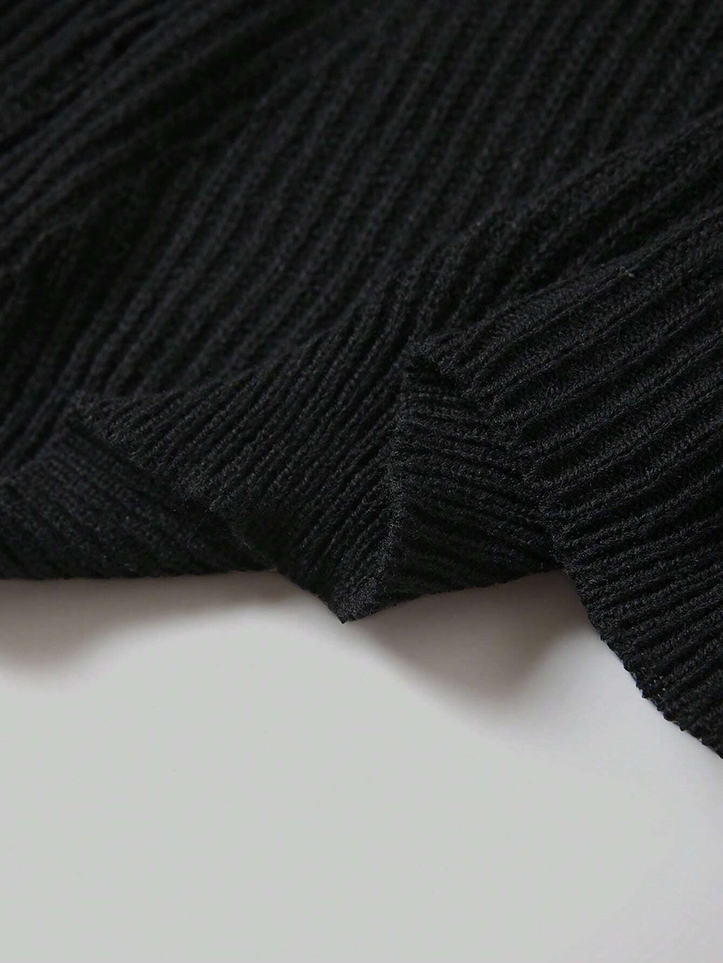 Plus Size Ribbed Knit Cardigan – Solid Color Casual Loose Fit Sweater for Women Autumn/Winter