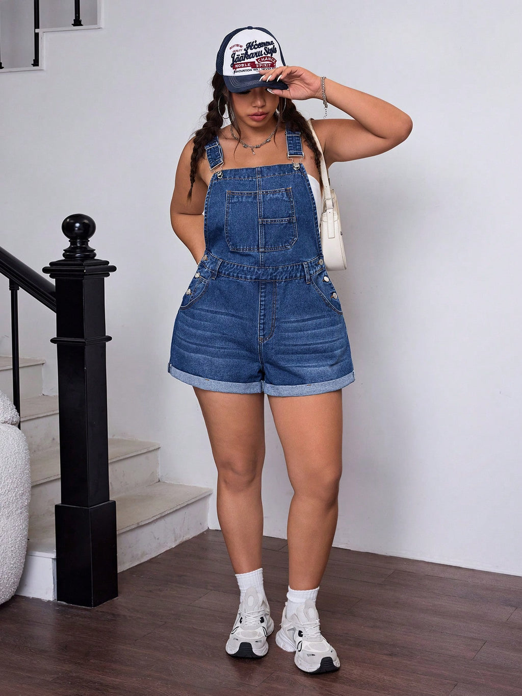 Washed Denim Jumpsuit for Women – Fashionable Non-Stretch Casual Streetwear One Piece