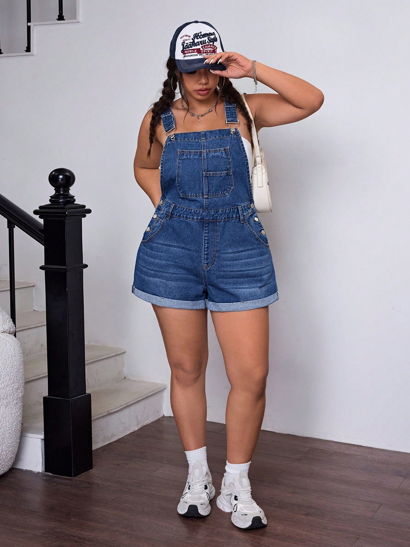 Washed Denim Jumpsuit for Women – Fashionable Non-Stretch Casual Streetwear One Piece