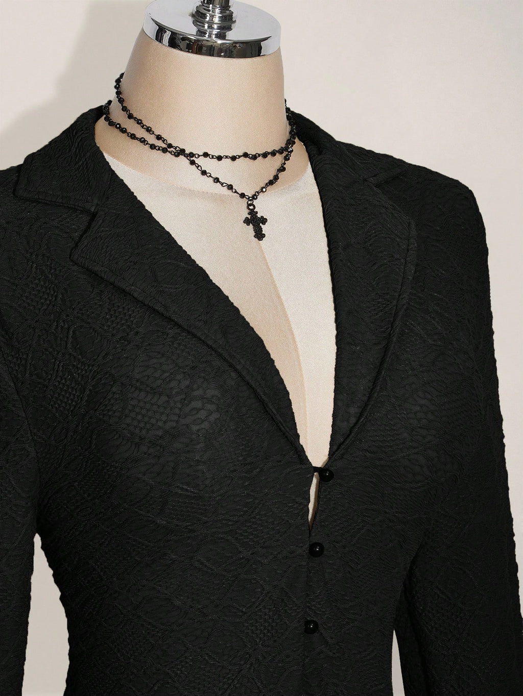 Plus Size Y2K Sheer Mesh Top – Lettuce Trim Asymmetrical Hem Black Blouse