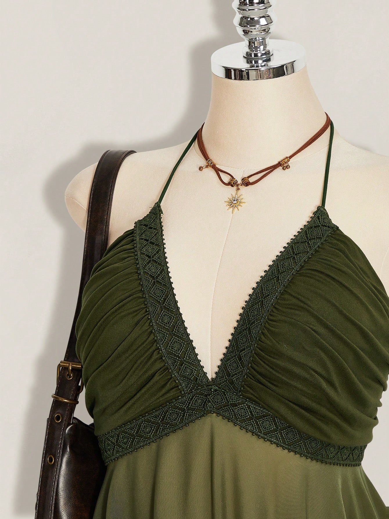 Plus Size Asymmetrical Mesh Patchwork Halter Tank Top – Y2K Going Out Crop Top for Women