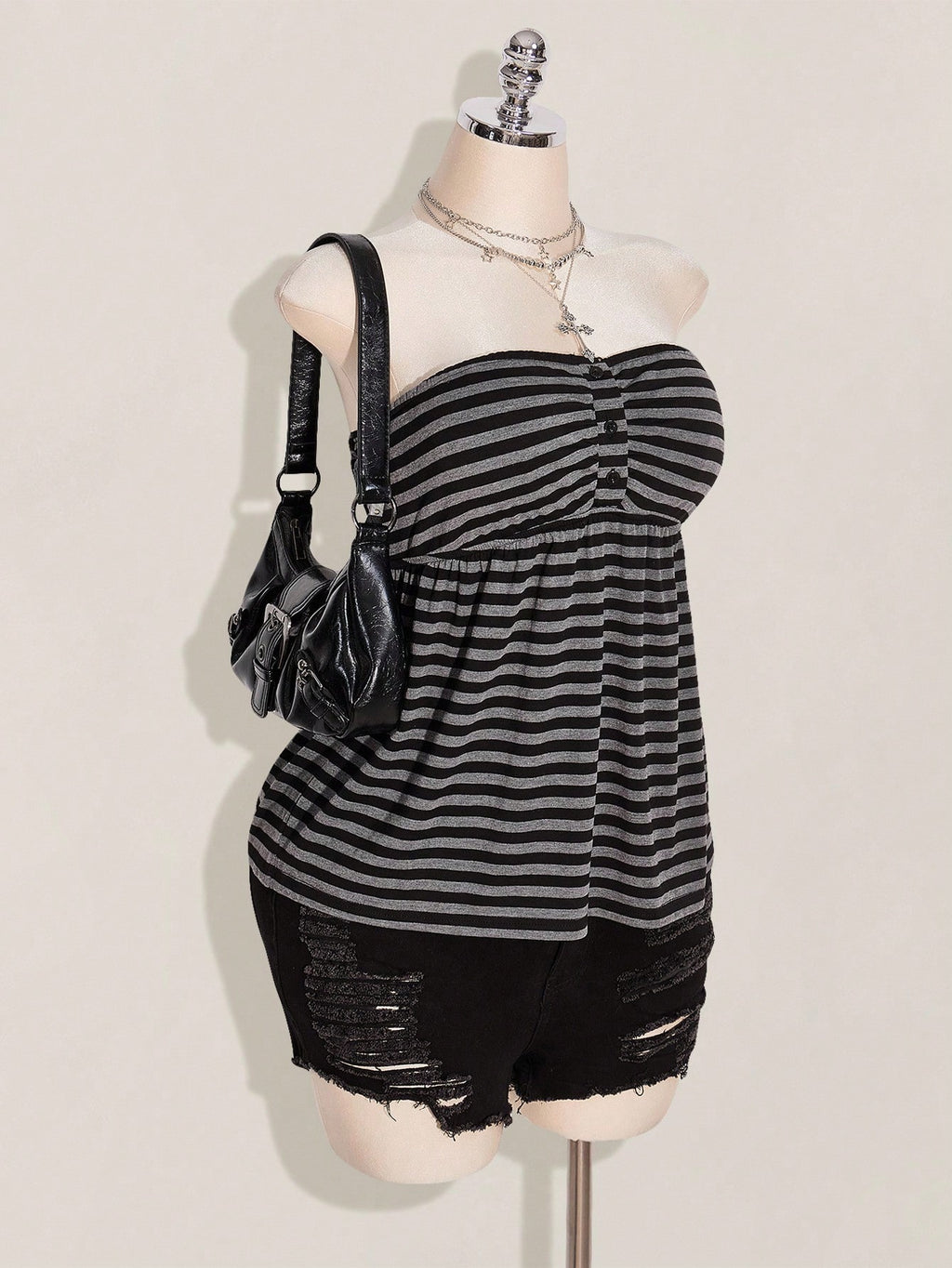 SHEIN ICON Plus Size Leopard Print Bandeau Knit Top – Y2K Retro Streetwear Tube Top for Women