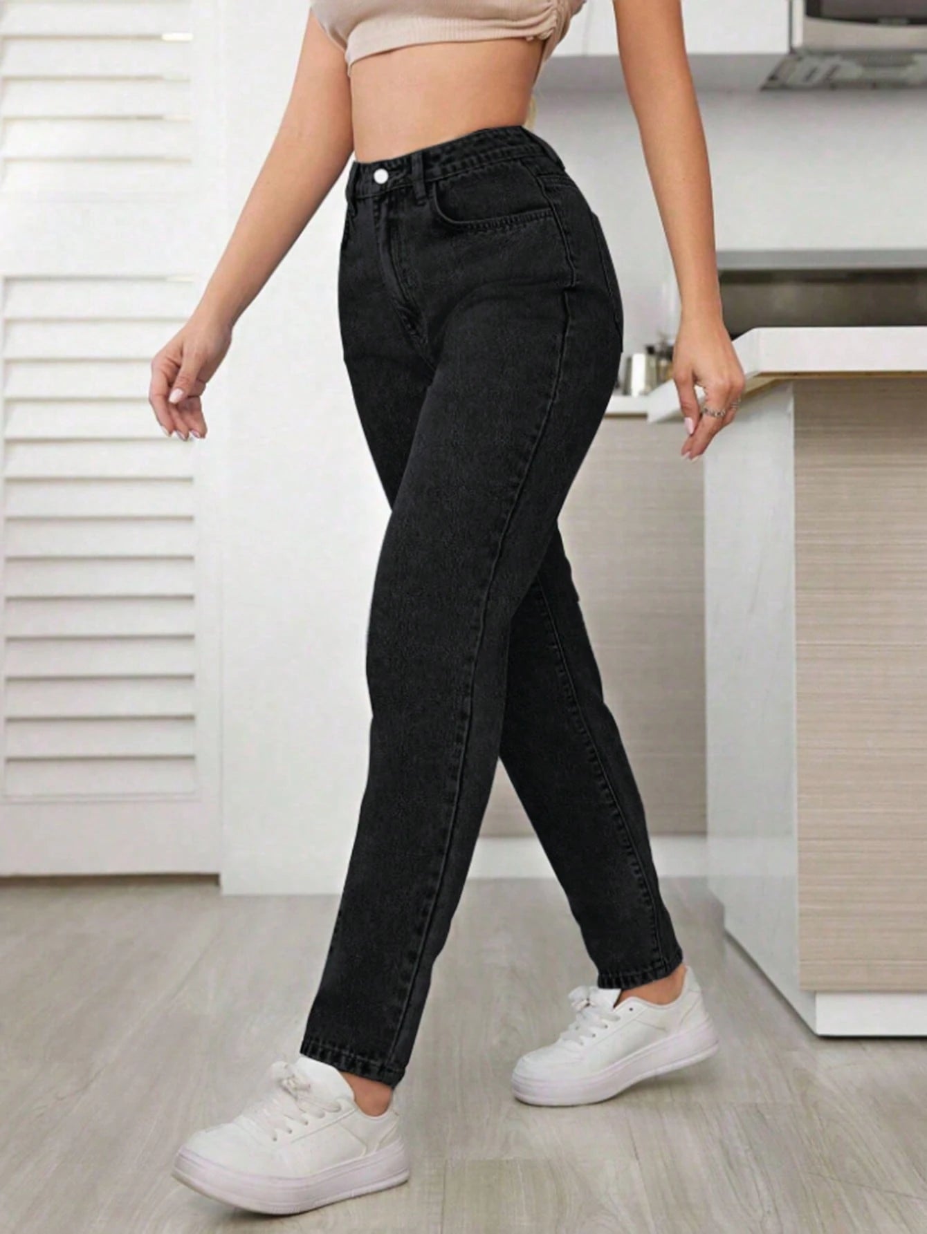 SHEIN ICON Plus Size Casual Versatile Washed Relaxed Fit Pants