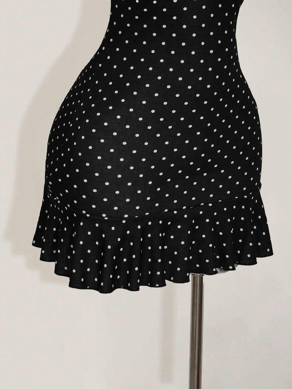 Plus Size Vintage Polka Dot Mini Dress – Deep V-Neck Casual Vacation Summer Dress