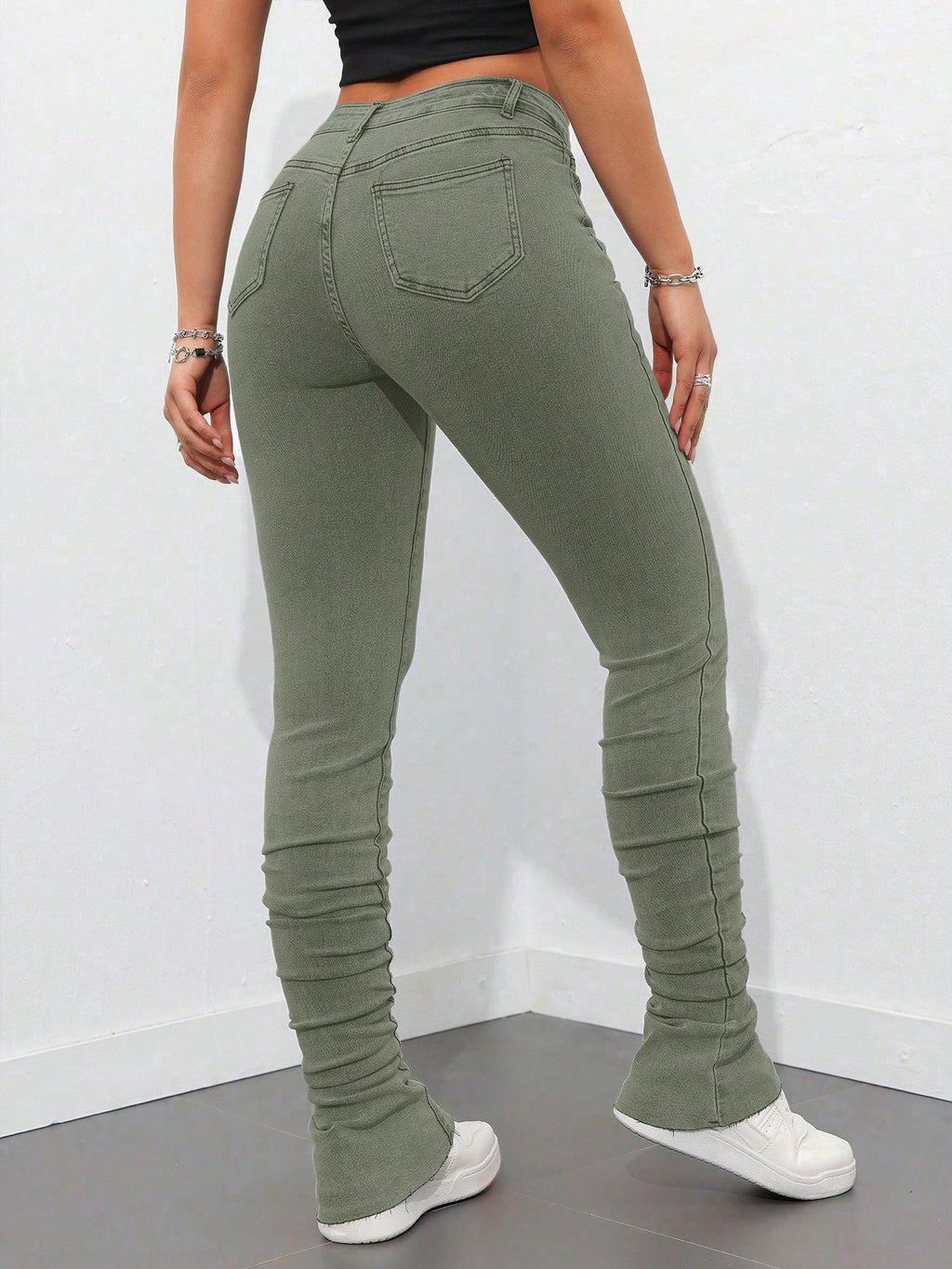 SHEIN ICON Plus Size High Waist Skinny Jeans – Stretch Fit Personalized Fashion Denim Pants for Women