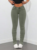 SHEIN ICON Plus Size High Waist Skinny Jeans – Stretch Fit Personalized Fashion Denim Pants for Women