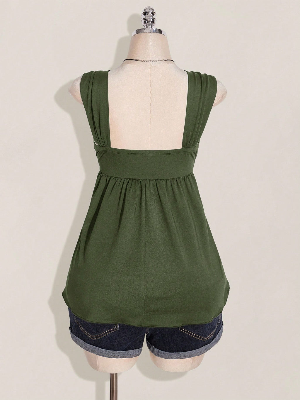 Plus Size Wine Twist Front Babydoll Top – Y2K Sleeveless Knit Summer Top for Women