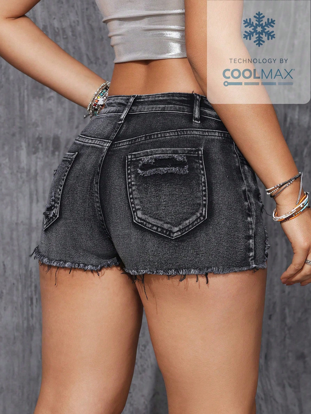 SHEIN ICON Plus Size Washed Ripped Skinny Denim Shorts for Women – Fashionable Casual Summer Shorts