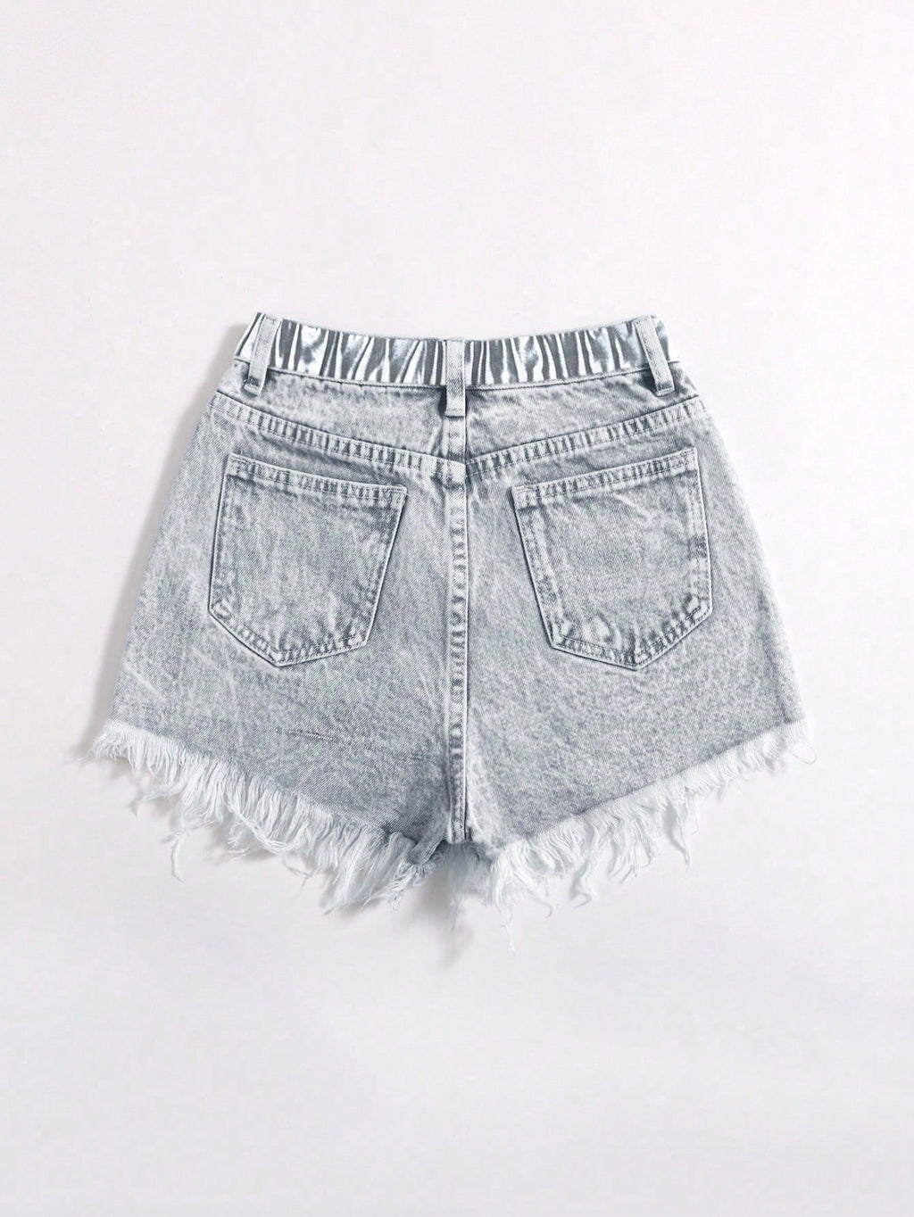 SHEIN ICON Washed Frayed Hem Denim Shorts – Casual Summer Streetwear Shorts for Women