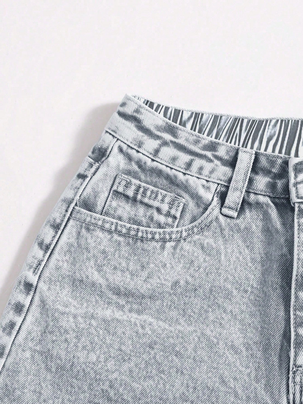 SHEIN ICON Washed Frayed Hem Denim Shorts – Casual Summer Streetwear Shorts for Women