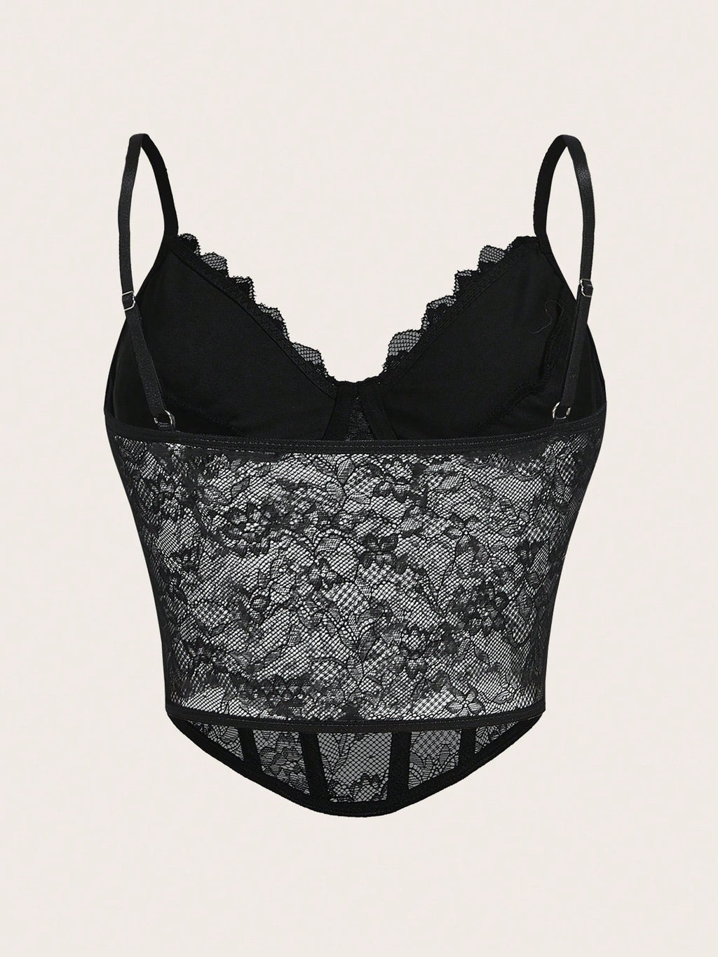 Black Lace Corset Cami Top – Y2K Sexy Party Camisole for Women