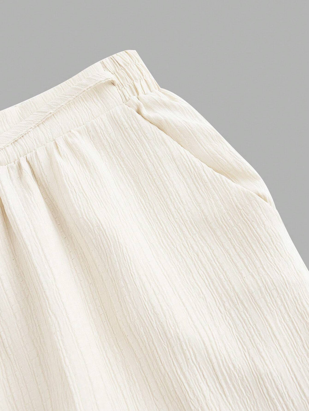 Women’s Solid Color Front Tie Wide Leg Pants – Minimalist High Waist Casual Loose Fit Trousers