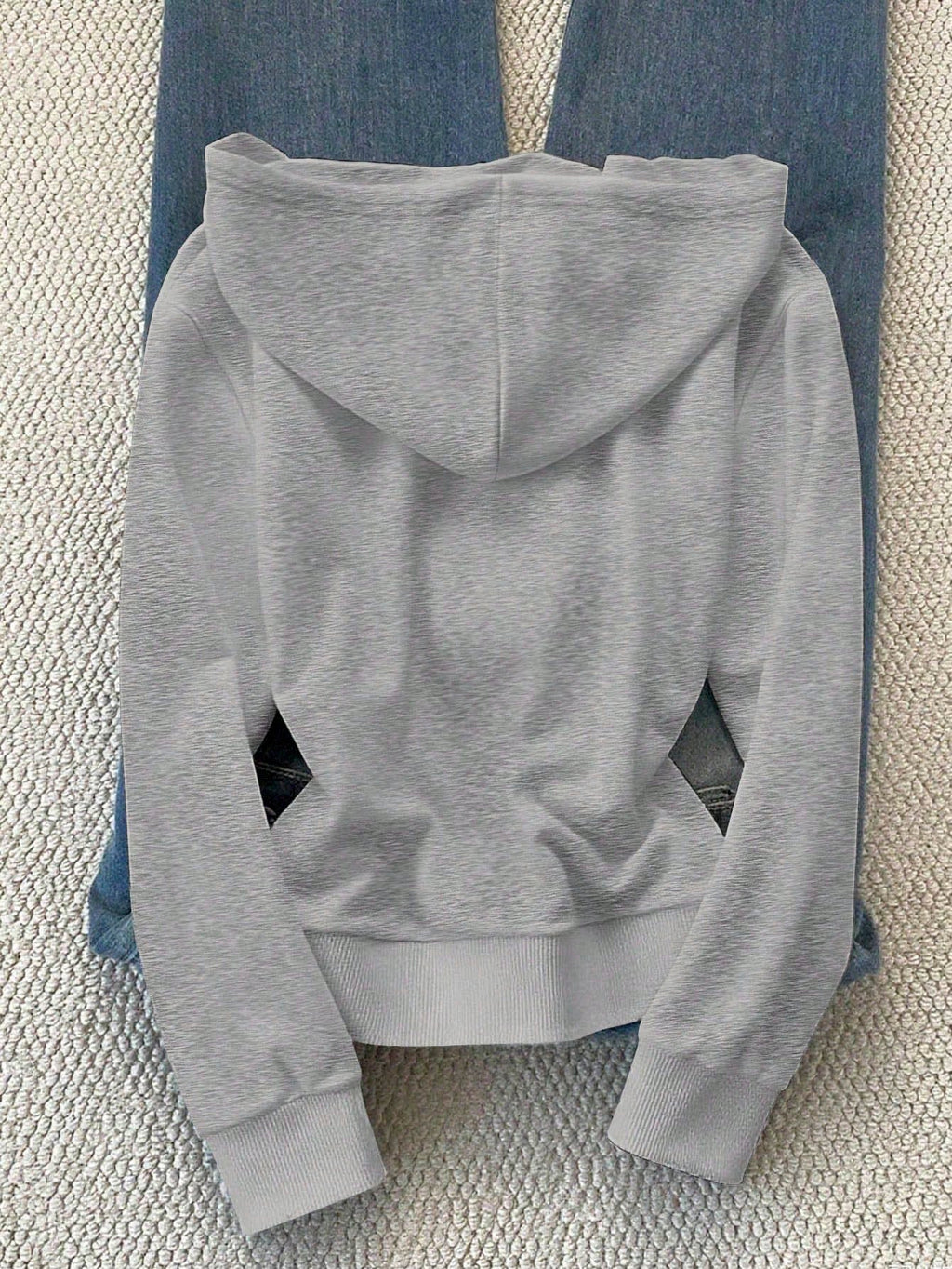 Women’s Solid Color Hooded Zip-Up Jacket – Casual Lightweight Hoodie Jacket for Everyday Wear