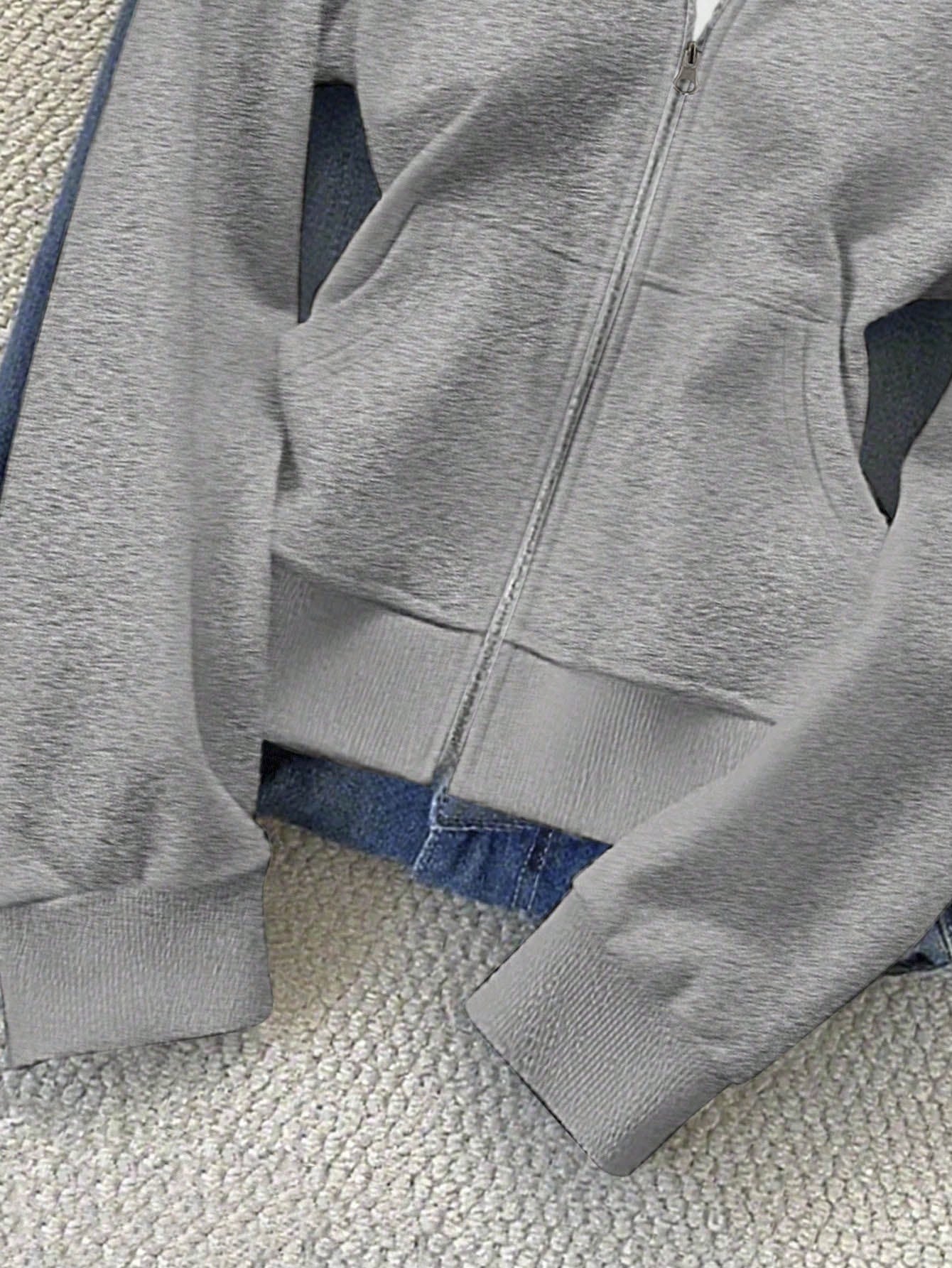 Women’s Solid Color Hooded Zip-Up Jacket – Casual Lightweight Hoodie Jacket for Everyday Wear