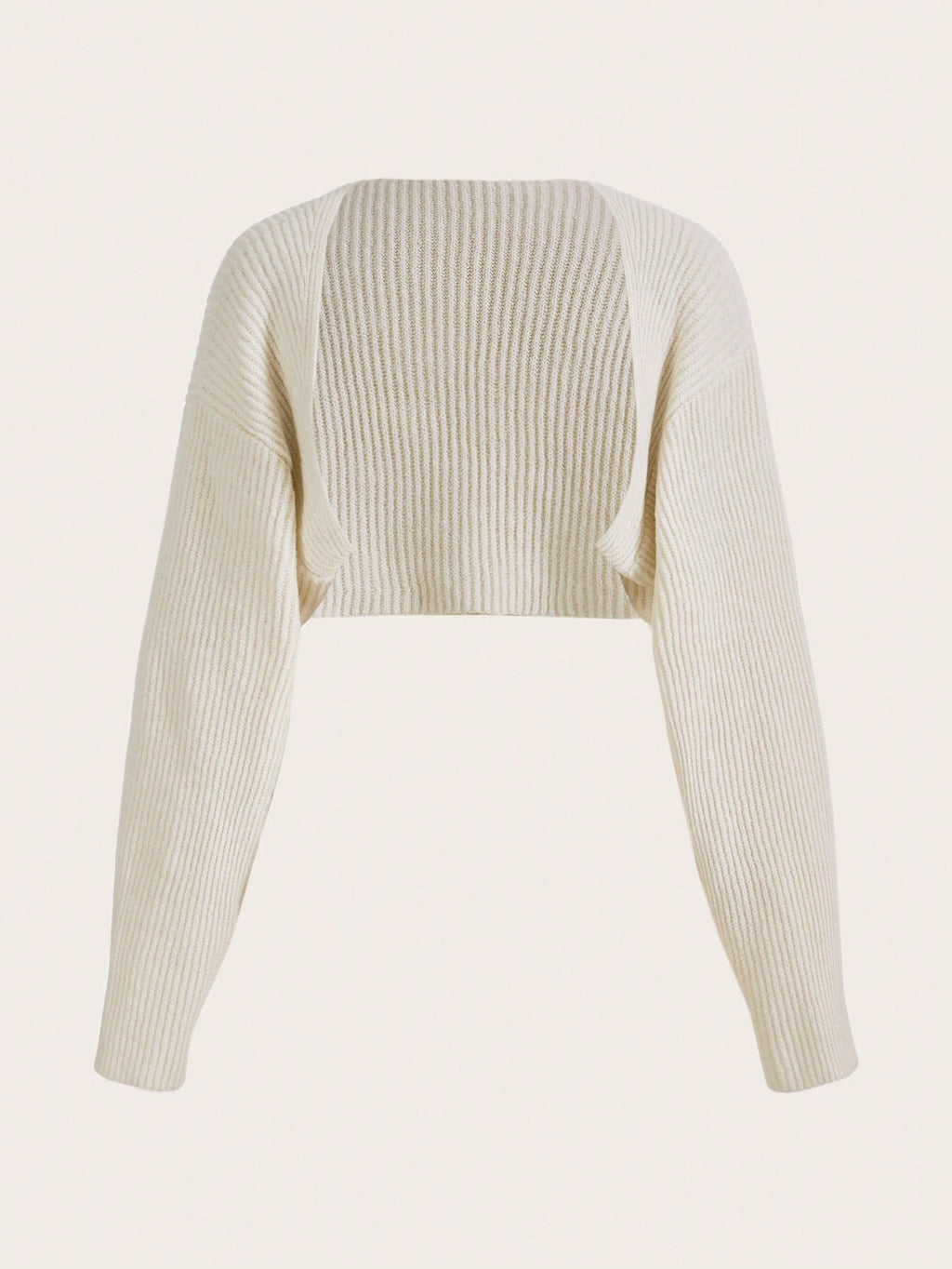 Women’s Y2K Grunge Cropped Cardigan – Drop Shoulder Open Front Knit Casual Layering Top
