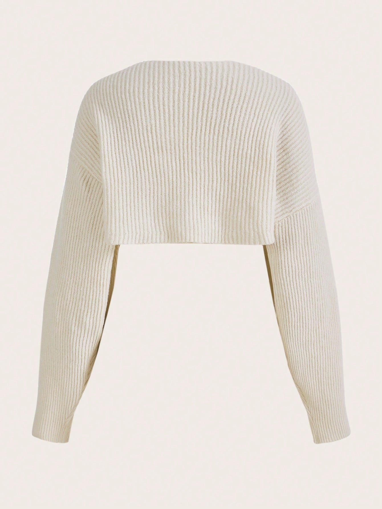 Women’s Y2K Grunge Cropped Cardigan – Drop Shoulder Open Front Knit Casual Layering Top